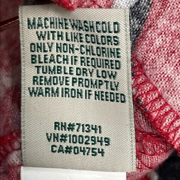 L.L. Bean Flannel Sleep Pants Red Winter Dog Print XL - Picture 15 of 16